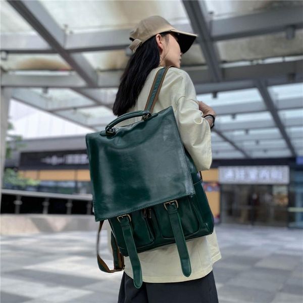 

backpack men and women 2021 fashion pu ladies travel bag for girls lapschool