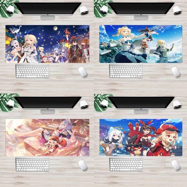 

mouse pads & wrist rests genshin impact girl rubber durable deskmousepad animation xl large gamer keyboard pc desk mat takuo tablet mous