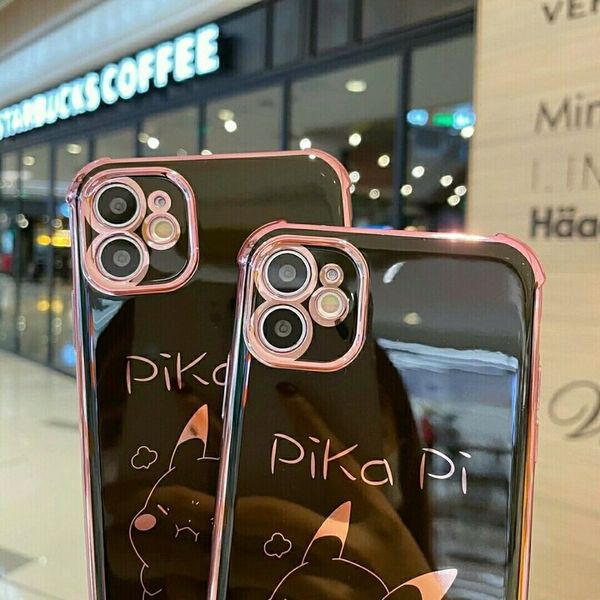 

luxury plating cartoon design phone cases for iphone 12 pro max 11 pro x xs max xr 7 8 plus fashion soft shell