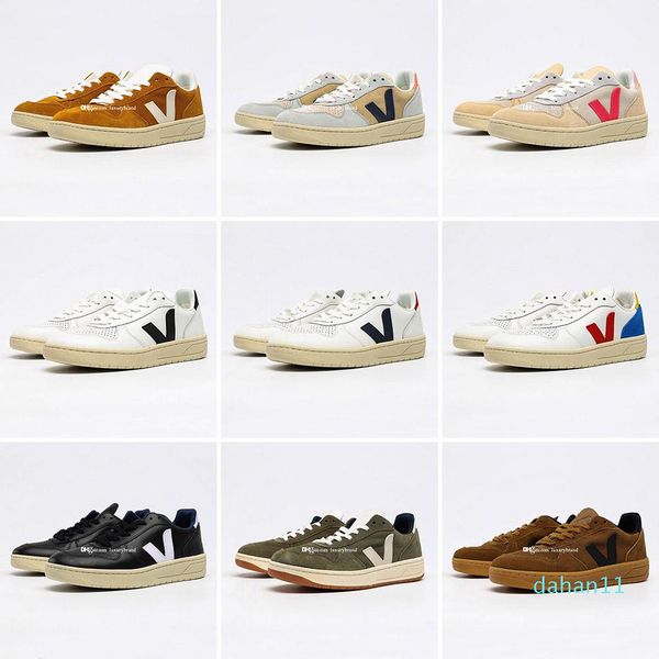 

veja esplar sneakers for men suede sports shoe mens leather skates shoes women skate chaussures girls skateboard womens sneaker casual bas, Black