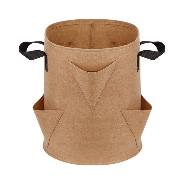 

strawberry planting bags planter pot with handles widely used breathable nonwoven fabric flowerpots 3 pcs visualization pockets