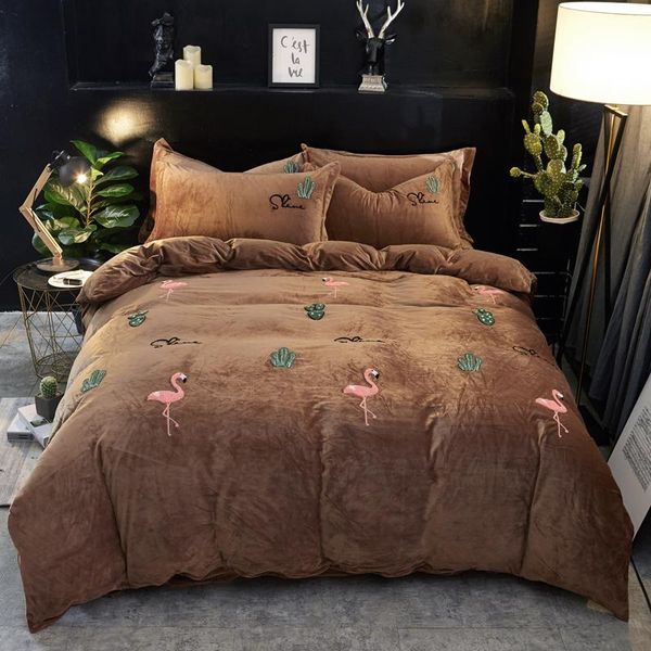 

bedding sets thickening and padding luxury set soft bedclothes duvet/quilt cover bed linen sheet 4 pieces