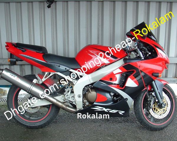 Für Kawasaki NINJA ZX6R 98 99 ZX 6R 636 ZX-6R ZX636 ZX-636 1998 1999 Rot Schwarz Kostenloses individuelles Verkleidungsset