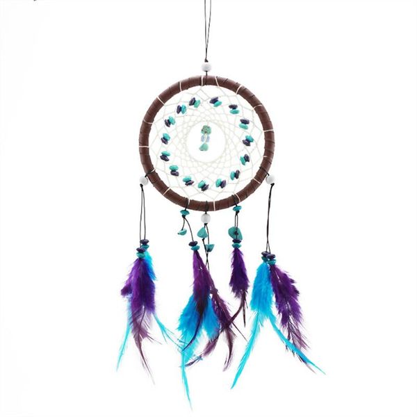 

decorative objects & figurines dream catcher key ring buckle pendant jewelry green bead feather wind chime dreamcatcher car wall hanging dec