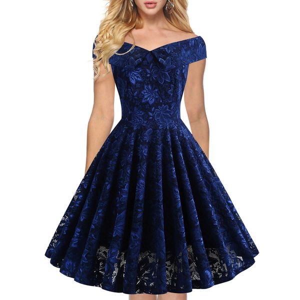 

luxury evening party dresses lace big swing off shoulder, Black