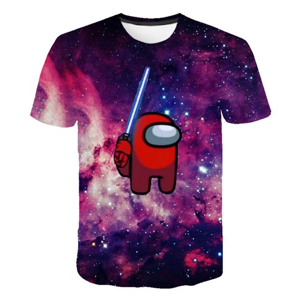 

among us kids game print clothes teen 3d funny t-shirts child short sleeve clothing homme tees boys tshirts streetwear4t14t, Blue