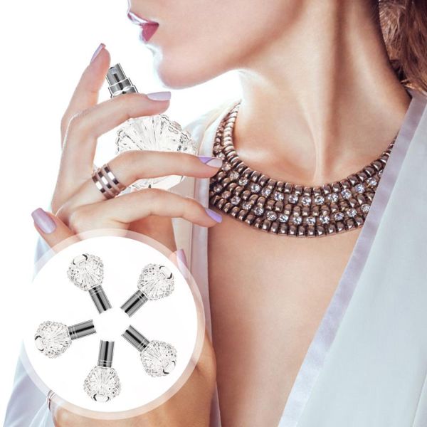 

storage bottles & jars 5pcs refillable spray perfume 15ml essential oil