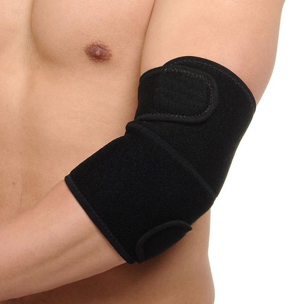 

wrist support 1 pair sport elbow pads basketball football running fitness breathable non-slip absorb sweat lightweight pressurize, Black;red