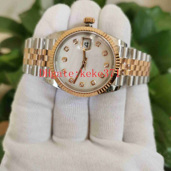 

bpf ladies watches wristwatches 36mm 179173 rose gold & steel sapphire stainless 316l diamond cal.3255 movement mechanical automatic jubilee, Slivery;brown