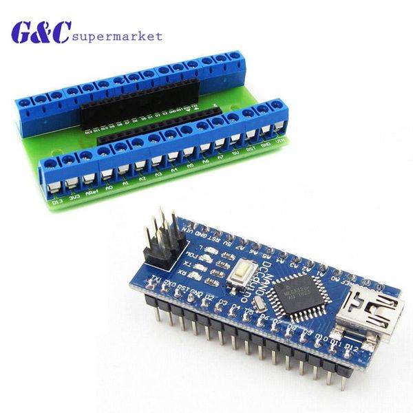 

integrated circuits standard terminal adapter board for arduino nano 3.0 v3.0 avr atmega328p atmega328p-au module expansion shiled