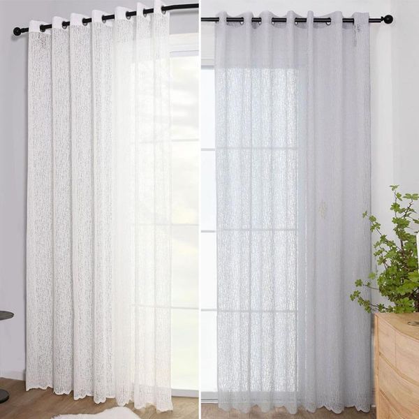 

curtain & drapes 1panel sheer curtains with grommet light filtering semi voile window treatment for bedroom living room decor