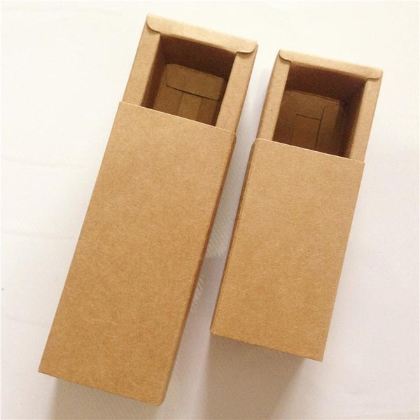 

gift wrap 24pcs/lot simple style brown kraft paper diy drawer boxes gifts container storage eco-friendly for candle supplies