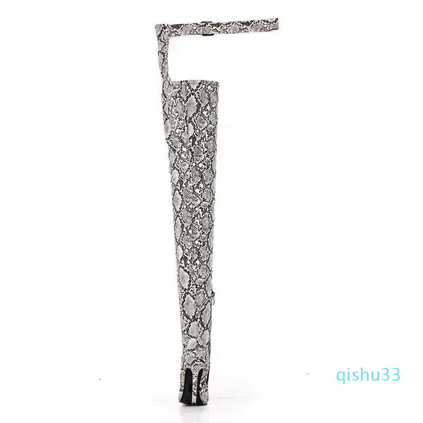 

wholesae-boots 2021 autumn winter women over the knee high black serpentine stilettos heel pointed toe pants 42