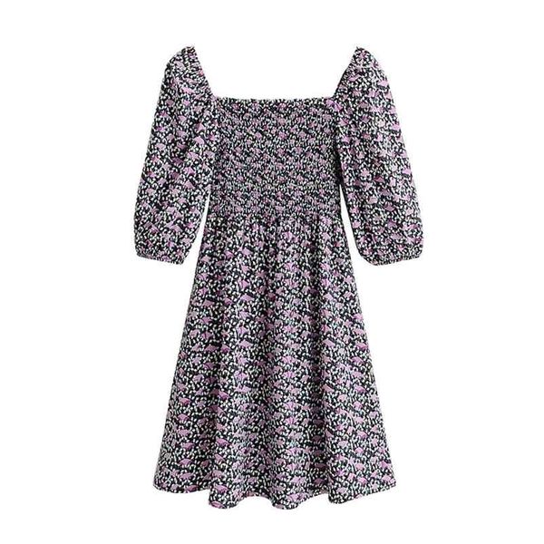 

women floral dresses backless beach summer square-neck mini girl's casual clothing size l 210524, Black;gray