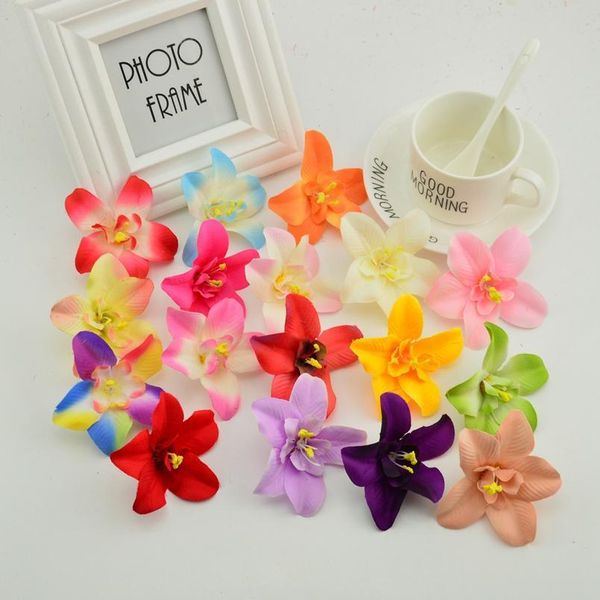 

artificial flower silk butterfly orchid heads fake home wedding decoration diy wreath flower wall stamens for han jllasd