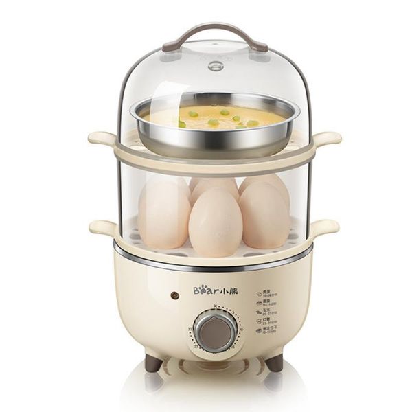 

egg boilers 220v 2 layers household electric steamer portable cooker food breakfast steaming cooking machine boiler bear/zdq-b14r1