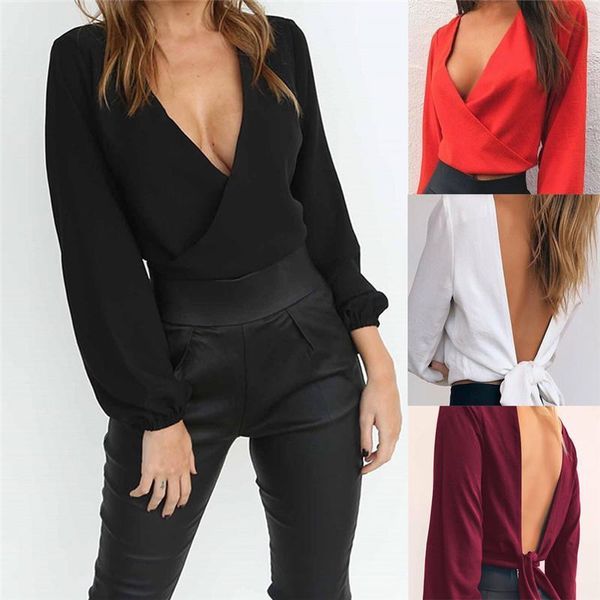 

summer women casual off shoulder crop boho beach midriff blouse long sleeve v neck harajuku shirt vogue ladies blusa, Gray