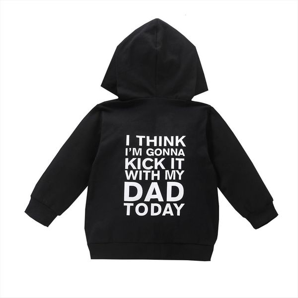 

1 6y kid baby boys hoodies jacket long sleeve hooded zipper back letter print casual outfits, Blue