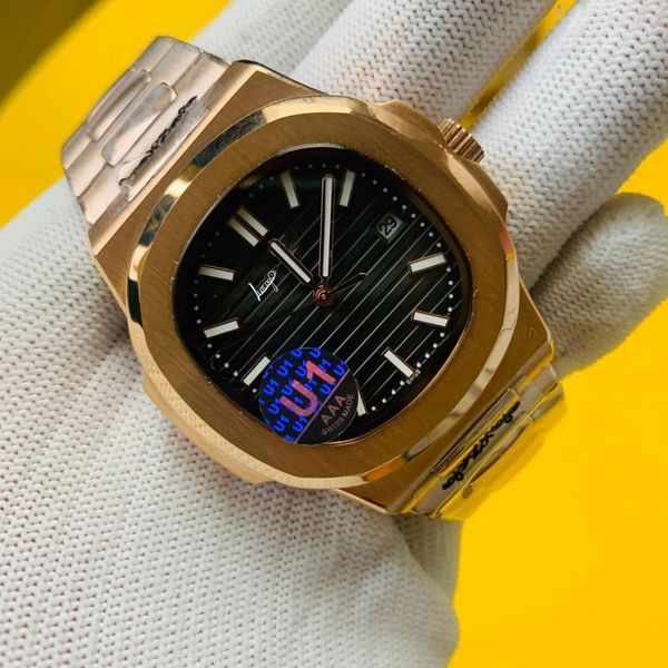 

limited edition luxury brand watch men rose gold p-p automatic winding u1 factory sapphire glass sweeping movement wristwatches, Slivery;brown