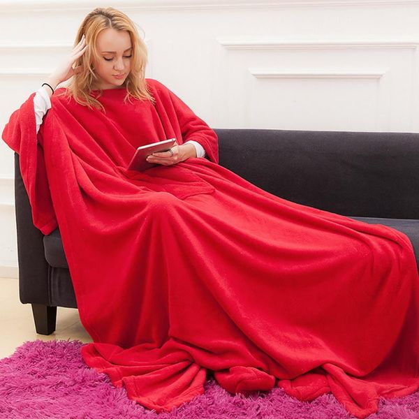 

women's hoodies & sweatshirts robe blanket with sleeves sherpa coral fleece throw hoodie winter wearable pocket mantas, Black