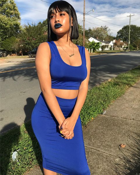 

2pcs set women crop and skirt matching set women two pieces beach short +bodycon skirt skinny tracksuits suits set, White