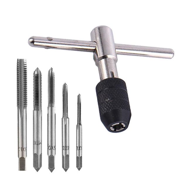 

hand tools 6 pcs tap set with m3-m6 t shape spanner