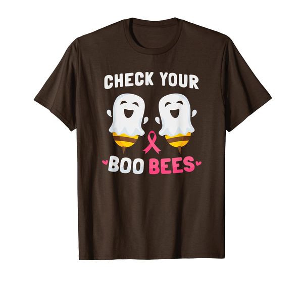 

Womens Breast Cancer Awareness October Check your Boo Bees T-Shirt, Mainly pictures