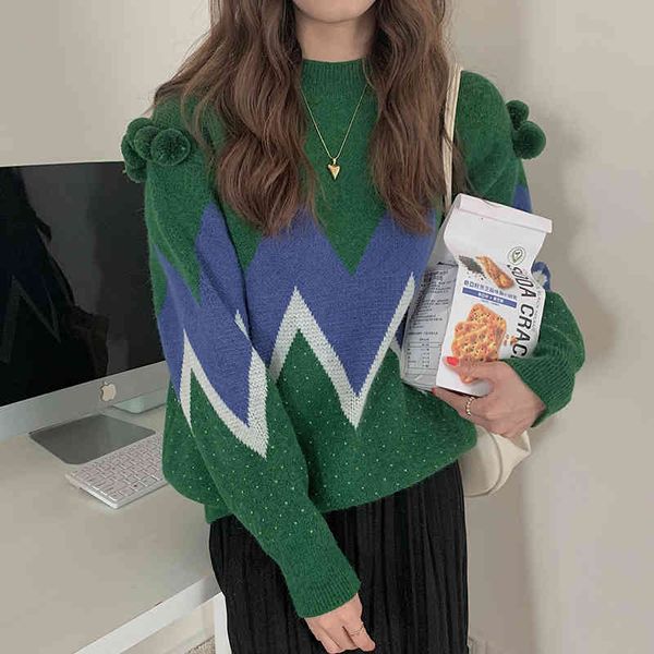 

women's sweaters sweter for winter, women's with round collr nd geometric stmp, from christms rp7n, White;black