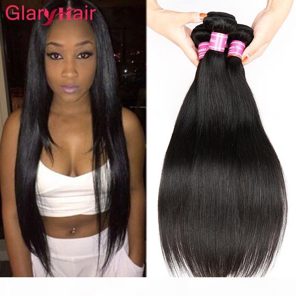 

factory supply unprocessed 8a mink brazilian straight human hair bundles raw indian malaysian peruvian straight weave hair extensions, Black