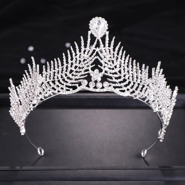 

hair clips & barrettes 2021 selling leaf hoop bride headdress tiara wedding accessories tiaras and crowns diadem crown jewelry, Golden;silver