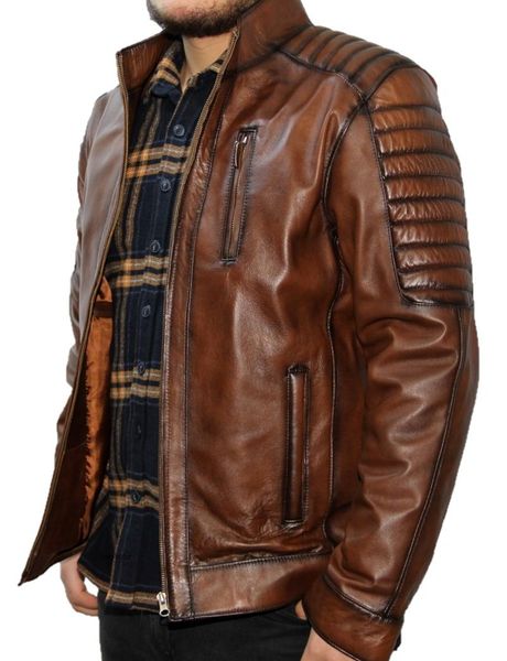 

men's vests brown leather coats, Black;white