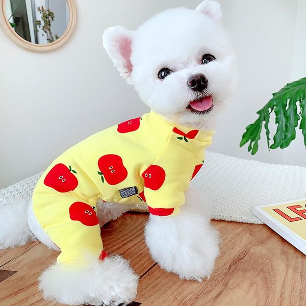 

dog apparel jumpsuit sleepwear autumn winter clothes pajamas yorkshire pomeranian schnauzer bichon poodle pet outfit clothing