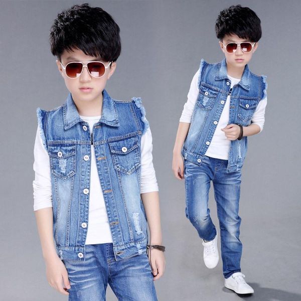

waistcoat spring and autumn boys blue denim kids sports jacket comfortable children's wear handsome 4-12 y, Camo