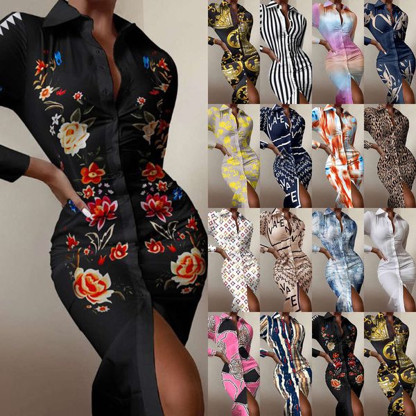

autumn fashion multicolor print shirt long sleeve waist women, White;black