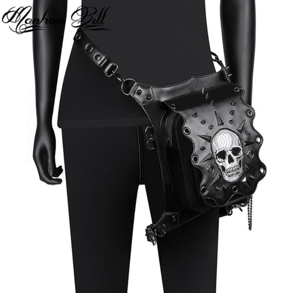 

waist bags medieval retro design halloween skull ladies shoulder messenger bag outdoor travel chain