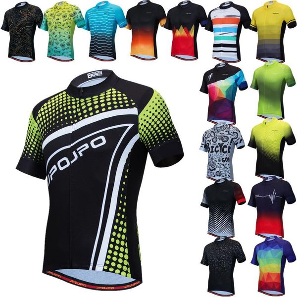 

racing jackets cycling jersey men mtb 2021 bicycle team shirts males' short sleeve bike wear summer premium clothing, Black;red