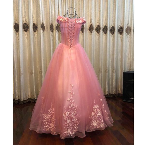 

v neck a line pink evening dresses sleeveless lace up back appliqued formal party women dresses 2021, Black;red