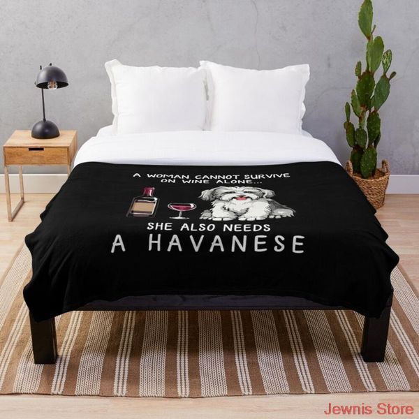 

blankets havanese and wine funny dog blanket fleece art print children warm bed throw born bayby boys gifts