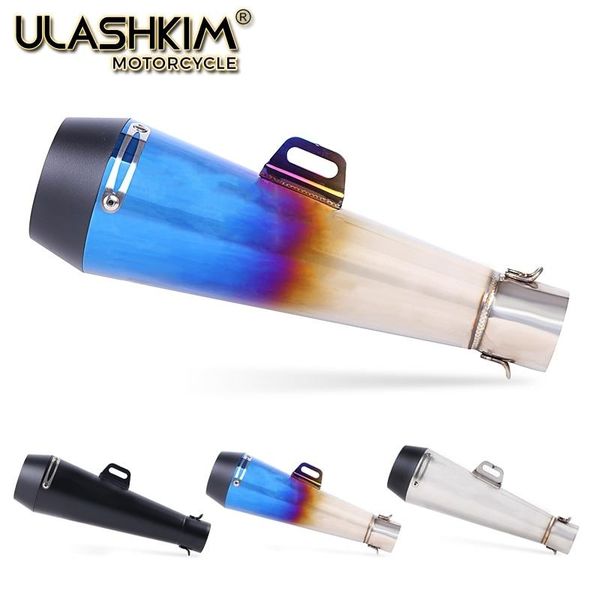 

motorcycle exhaust system universal 38-51mm scooter pipe escape gp pot muffler for most motocross dirt bike moto atv