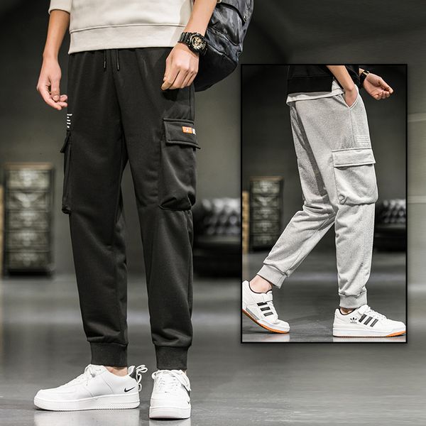 

2021 brand sweatpants men clothing joggers harajuku pants plus casual fashion new homme trousers clothes lrcu, Black