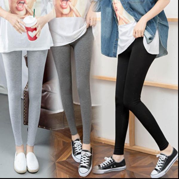 

new autumn winter fashion black grey elastic low waist knitted jogger pants leggings thin modal pants women slim leggings