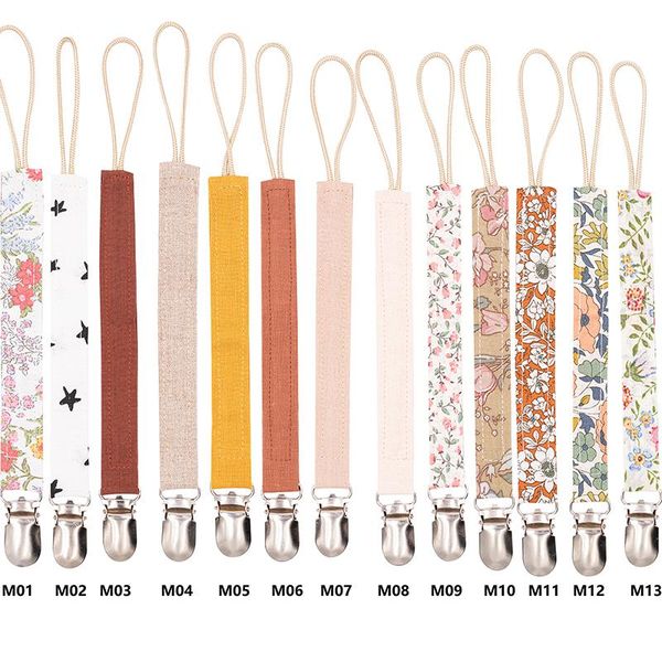 

pacifiers# linen pacifier clips chain dummy holder nipple soother for infant baby feeding