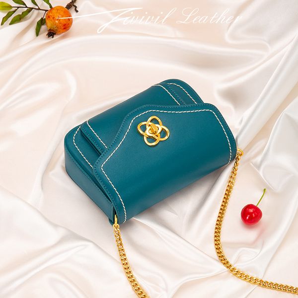 

jiuwa 2021 autumn new chain women's fashion messenger high sense niche design small square bag