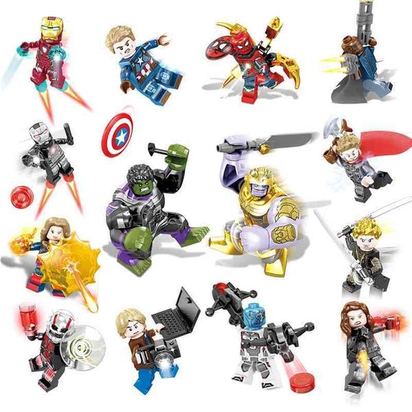 

sy1311 avenger alliance 4 superhero doll assembled building block toy bag
