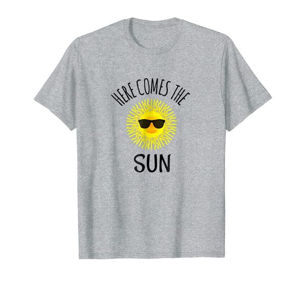 

here comes the sun tshirt, summer happy feel good t-shirt, White;black
