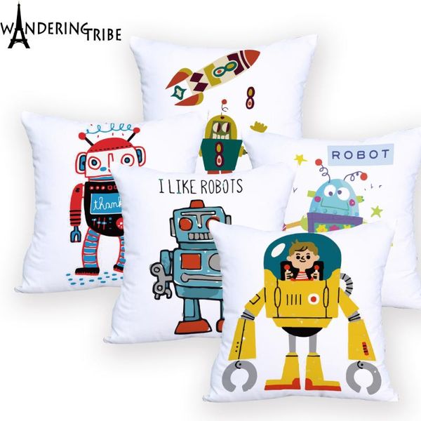 

cushion/decorative pillow cartoon animal pillowcase decorative living room custom printed cushions sheet letter robot cushion cover sofa dec