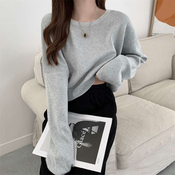 

autumn design feeling exposed back drawstring knitted women's sweater, Black