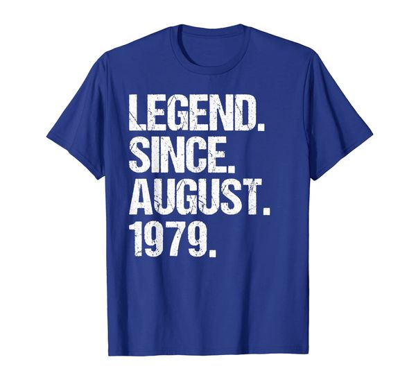 

legend since august 1979 shirt 40th birthday 40 years old, White;black