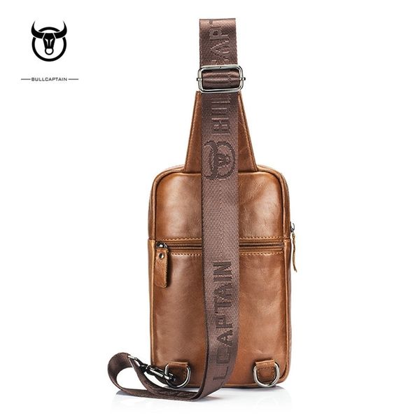 

leather men's chest bag, portable, belt, korean fashion, sports, leisure, 2019