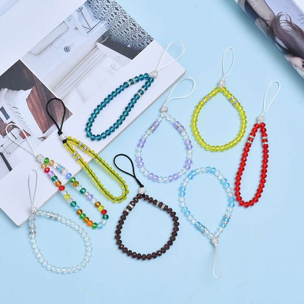 

handmade mobile phone chain night market diy korean jade bead short wrist rope